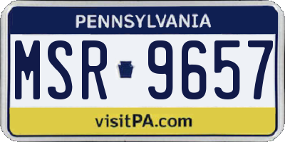 PA license plate MSR9657