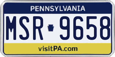 PA license plate MSR9658