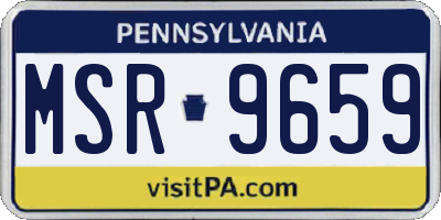 PA license plate MSR9659