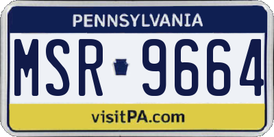 PA license plate MSR9664