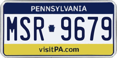 PA license plate MSR9679