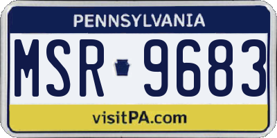 PA license plate MSR9683