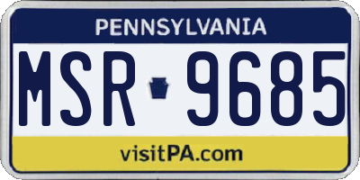 PA license plate MSR9685