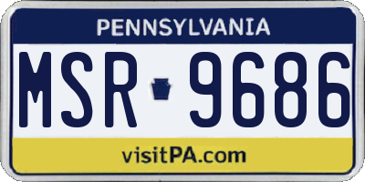 PA license plate MSR9686