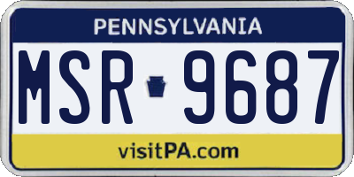 PA license plate MSR9687