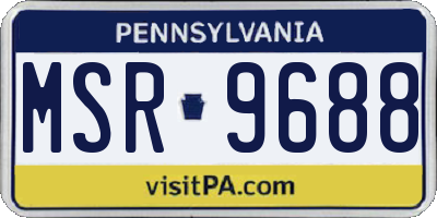 PA license plate MSR9688