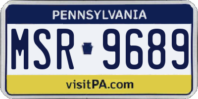 PA license plate MSR9689