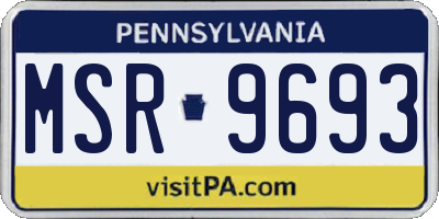 PA license plate MSR9693