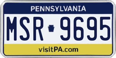 PA license plate MSR9695