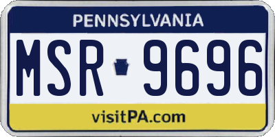 PA license plate MSR9696