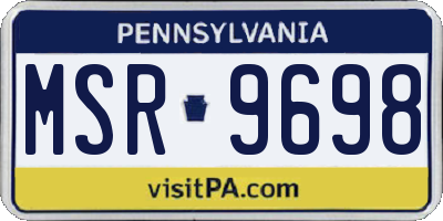 PA license plate MSR9698