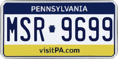 PA license plate MSR9699
