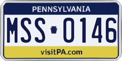 PA license plate MSS0146