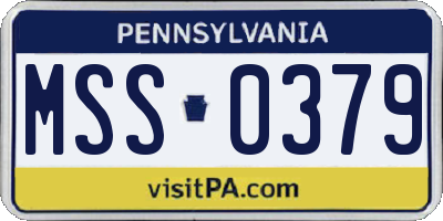 PA license plate MSS0379