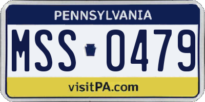 PA license plate MSS0479