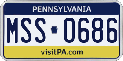 PA license plate MSS0686
