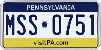 PA license plate MSS0751