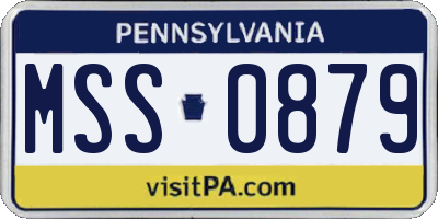 PA license plate MSS0879
