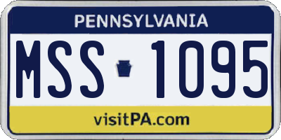 PA license plate MSS1095