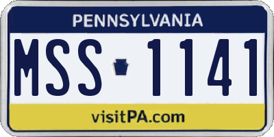 PA license plate MSS1141