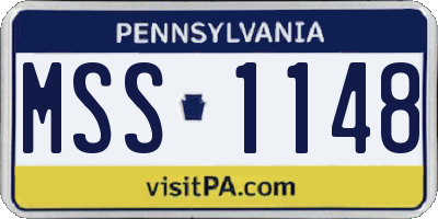 PA license plate MSS1148
