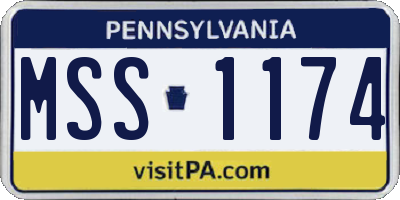 PA license plate MSS1174
