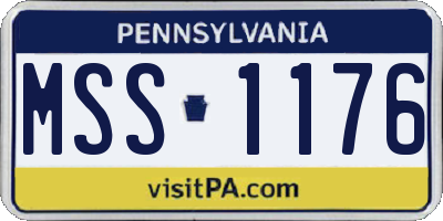 PA license plate MSS1176