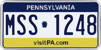 PA license plate MSS1248