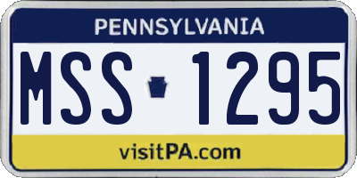 PA license plate MSS1295
