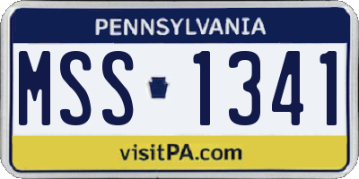PA license plate MSS1341