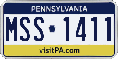 PA license plate MSS1411