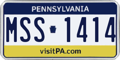 PA license plate MSS1414