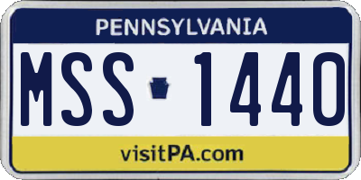 PA license plate MSS1440