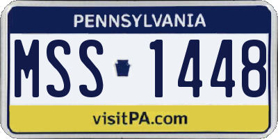 PA license plate MSS1448