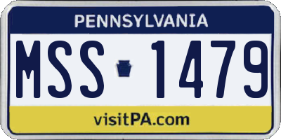 PA license plate MSS1479