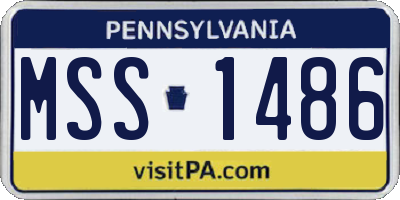 PA license plate MSS1486