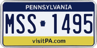 PA license plate MSS1495
