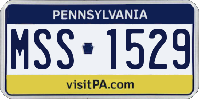 PA license plate MSS1529