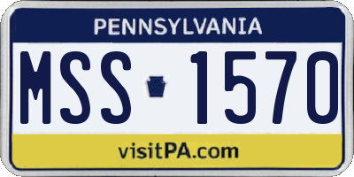 PA license plate MSS1570