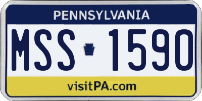 PA license plate MSS1590