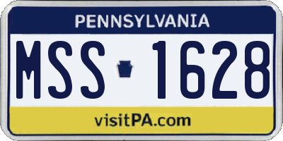 PA license plate MSS1628
