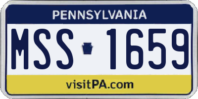 PA license plate MSS1659