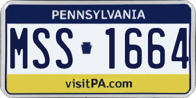 PA license plate MSS1664
