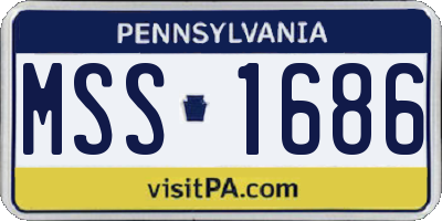 PA license plate MSS1686