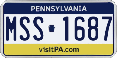 PA license plate MSS1687