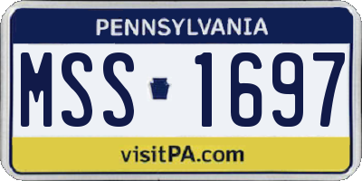 PA license plate MSS1697