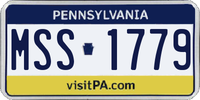 PA license plate MSS1779