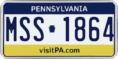 PA license plate MSS1864