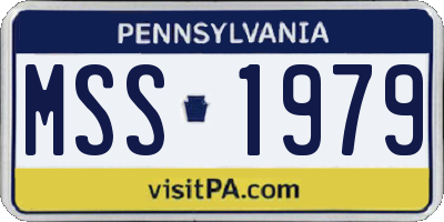 PA license plate MSS1979