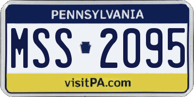 PA license plate MSS2095